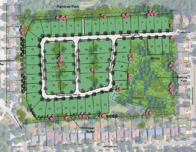 Our Troy Update: the site plan for Raintree by Mondian