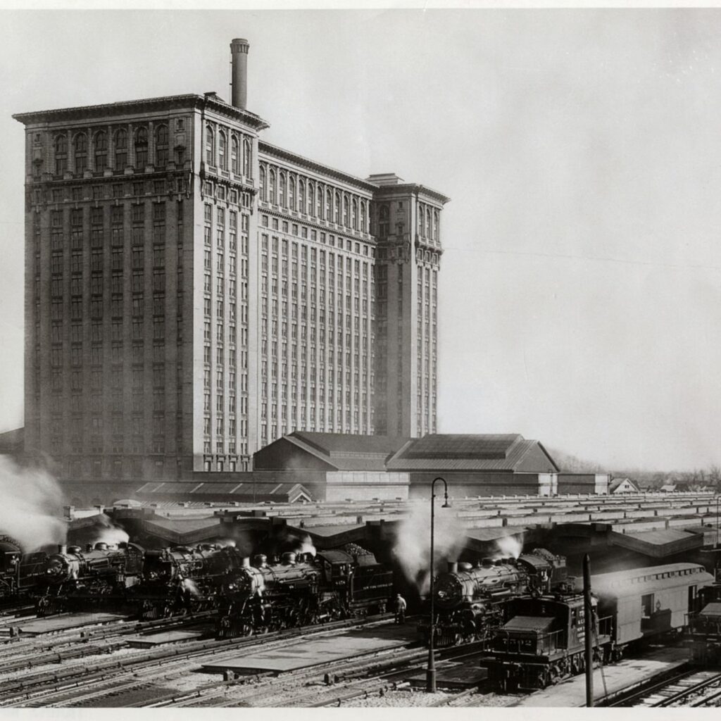 Early image of the Michigan Central Station in Detroit